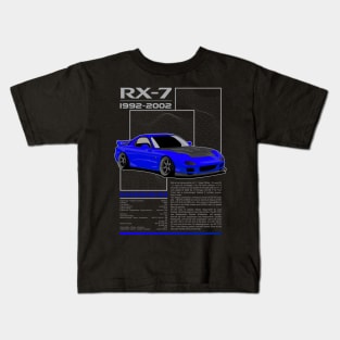 RX7 FD (blue) Kids T-Shirt